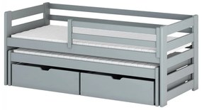 Pat pentru copii 80 cm Palkana (Gri) (cu somieră) (cu sp. depozitare). 1103320