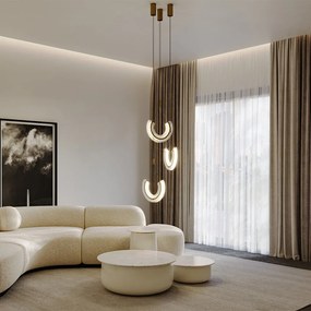 Lustra LED, pendul design modern Maya auriu