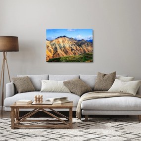 Tablou pe sticlă - Landmannalaugar (70x50 cm)