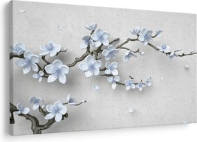 Tablou cu flori albastre (90x60 cm)