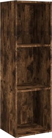 vidaXL Bibliotecă/dulap TV stejar afumat, 36x30x114 cm, lemn prelucrat