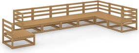 vidaXL Set mobilier de grădină, 8 piese, maro miere, lemn masiv de pin