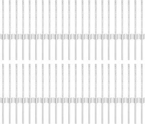 vidaXL Stâlp de gard. 44 pcs Argintiu 80 cm Oțel