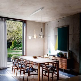 Lustră pe cablu LILA 3xE27/40W/230V transparent/auriu/gri Fabas Luce 3481-48-297