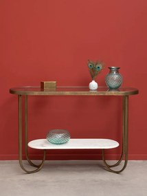Consola din marmura si sticla, cu aspect vintage, Lahori