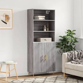 vidaXL Dulap înalt, gri sonoma, 69,5x34x180 cm, lemn compozit