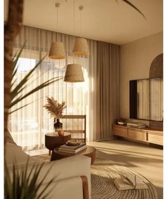 Lustră pe cablu MAXLIGHT P0582 POT 1xE27/15W/230V d. 30 cm bej