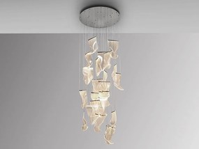 Lustra LED casa scarii design ultra-moderna Velos crom