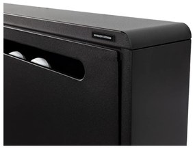 Pantofar negru cu deschidere înclinată/suspendat din metal 75x38x13 cm Mario – Spinder Design