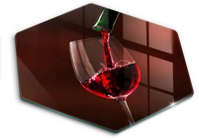 Tocător din sticlă Un pahar de vin