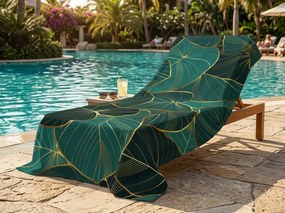 Prosop de plaja XXL cu uscare rapida VERDARA verde 150 x 210 cm, 100% microfibra