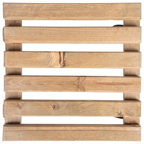 Suport din lemn cu roți pentru ghivece Esschert Design Nature, 29 x 29 cm, maro