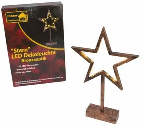 Decorațiune de Crăciun - stea de bronz pe suport, 38 cm, 20