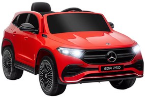 HOMCOM Mașină Electrică cu Licență Mercedes, Auto pentru Copii cu Telecomandă, Faruri și Claxon, 111.5x69x52.5 cm, Roșie