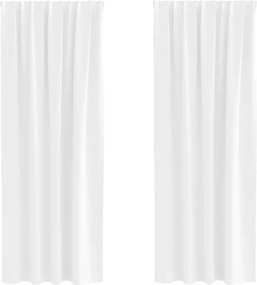 vidaXL Perdele Opaque cu Inel 2 pcs Alb pur 245 x 140 cm Poliester