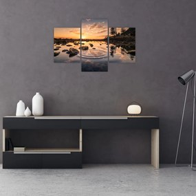 Tablou - Apus de soare la lac (90x60 cm)
