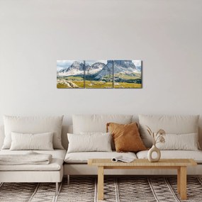 Tablou - Dolomite italiene (cu ceas) (90x30 cm)