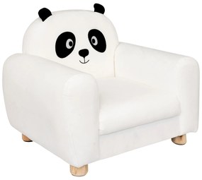 Fotoliu pentru copii panda, 53 × 43 × 43,5 cm