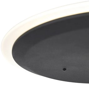 Lampa de podea moderna neagra cu LED reglabil cu brat de citit - Strela