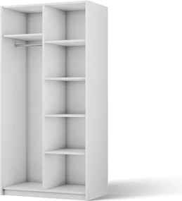 Dulap Alera II Hinged – cu oglindă – 100x58x204 cm – Alb – Alera II Hinged Dulap – Varianta 2