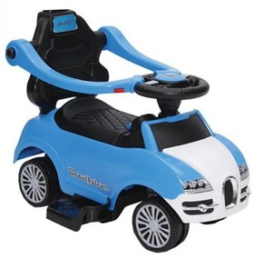 Masinuta copii si bebe NOVOKIDS™ Classico Rider 2 in 1 , Cu melodii si sunete, Maner de impins pentru parinti detasabil, Functie trotineta fara