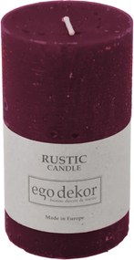 Lumânare Rustic candles by Ego dekor Rust, durată ardere 38 h, vișiniu