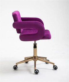 HR8403K Scaun Catifea Fucsia Bază Aurie