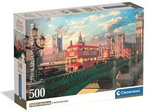 Orașe Westminster Bridge Puzzle compact London 500 piese Clementoni