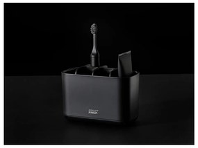 Suport pentru periuța de dinți negru din plastic EasyStore – Joseph Joseph