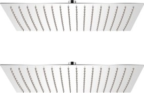 vidaXL Cap de duș tip ploaie, 2 buc., 30 x 40 cm, oțel inoxidabil