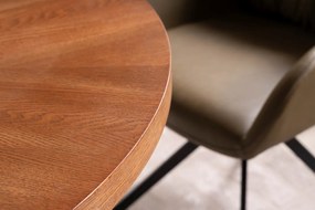 Masa rotunda Amadeo nuc/negru mat - d100 x h76 cm