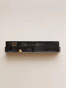 Raft negru, din metal, L100cm, Ferrum