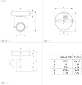 Spot LED SOREGO 1xGU10/3W/230V Eglo 900331