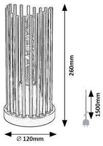 Lampă de masă Rabalux 74021 Roxas, negru