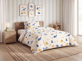 Lenjerie de pat pentru copii din bumbac Renforce DINOROO colorat Dimensiune lenjerie de pat: 70 x 90 cm | 140 x 200 cm