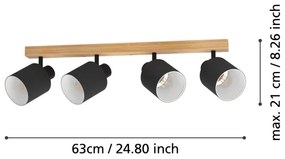 Spot BATALLAS 4xE27/10W/230V Eglo 99492