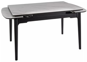 Masa extensibila Sento alb/negru L120-180xl80 cm