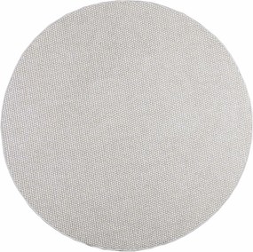 vidaXL Covoare de zonă Rotund LUGO Crem și Gri Ø 120 CM Poliester