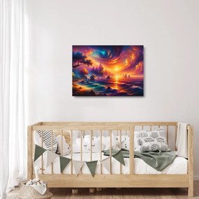 Tablou pe sticlă - Lume magică (70x50 cm)