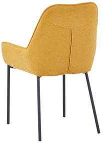 Set 2 scaune tapitate galbene