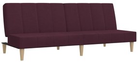 337557 vidaXL Canapea extensibilă cu 2 locuri, violet, textil