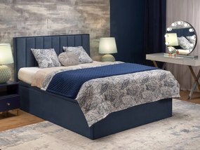 Pat matrimonial Boxspring 160 cm Asencion (albastru marin). 1092474