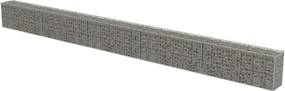 vidaXL Gabion perete cu capace, 600 x 30 x 50 cm, oțel galvanizat