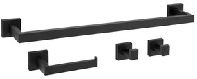 Set accesorii pentru baie Rio 4 piese negru