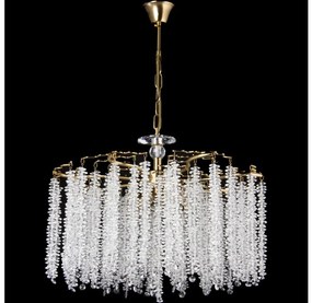 Lustră pe lanț 7xE14/60W/230V d. 54 cm auriu