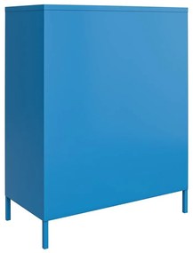Dulap metalic albastru Novogratz Cache, 80 x 102 cm