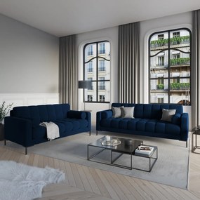 Canapea din catifea Cosmopolitan Design Bali, albastru închis