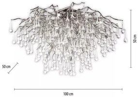 Paul Neuhaus 8092-55 - lustră aplicată ICICLE, 14xG9/40W/230V, Ø 100 cm, crom