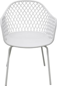 SCAUN SWAN ALB,POLIPROPILENA,PICIOARE METALICE