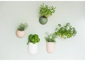 Ghiveci suspendat din ceramică PT LIVING Oval, roz deschis